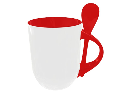 Ceramic Mug with spoon